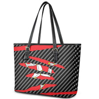 Isle of Man Beast Leather Tote Bag Ripped Flag Graphic - Wonder Print Shop