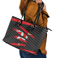 Isle of Man Beast Leather Tote Bag Ripped Flag Graphic - Wonder Print Shop