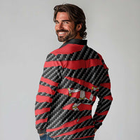 Isle of Man Beast Long Sleeve Polo Shirt Ripped Flag Graphic - Wonder Print Shop