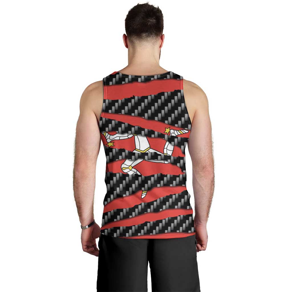 Isle of Man Beast Men Tank Top Ripped Flag Graphic - Wonder Print Shop