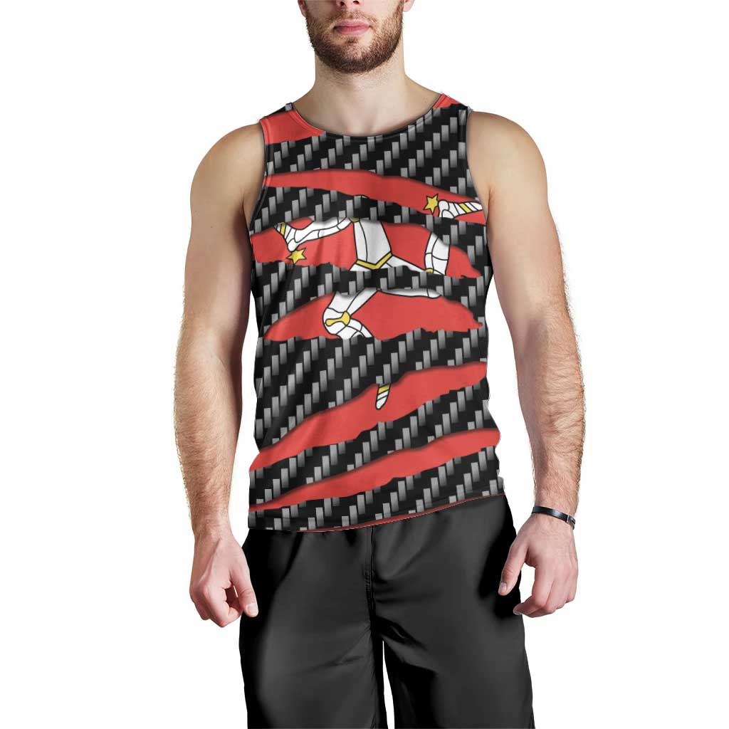 Isle of Man Beast Men Tank Top Ripped Flag Graphic - Wonder Print Shop