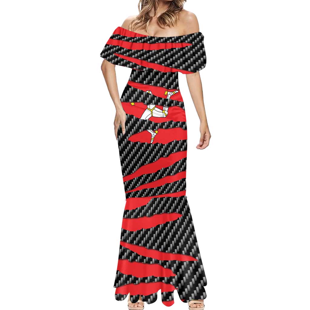Isle of Man Beast Mermaid Dress Ripped Flag Graphic - Wonder Print Shop