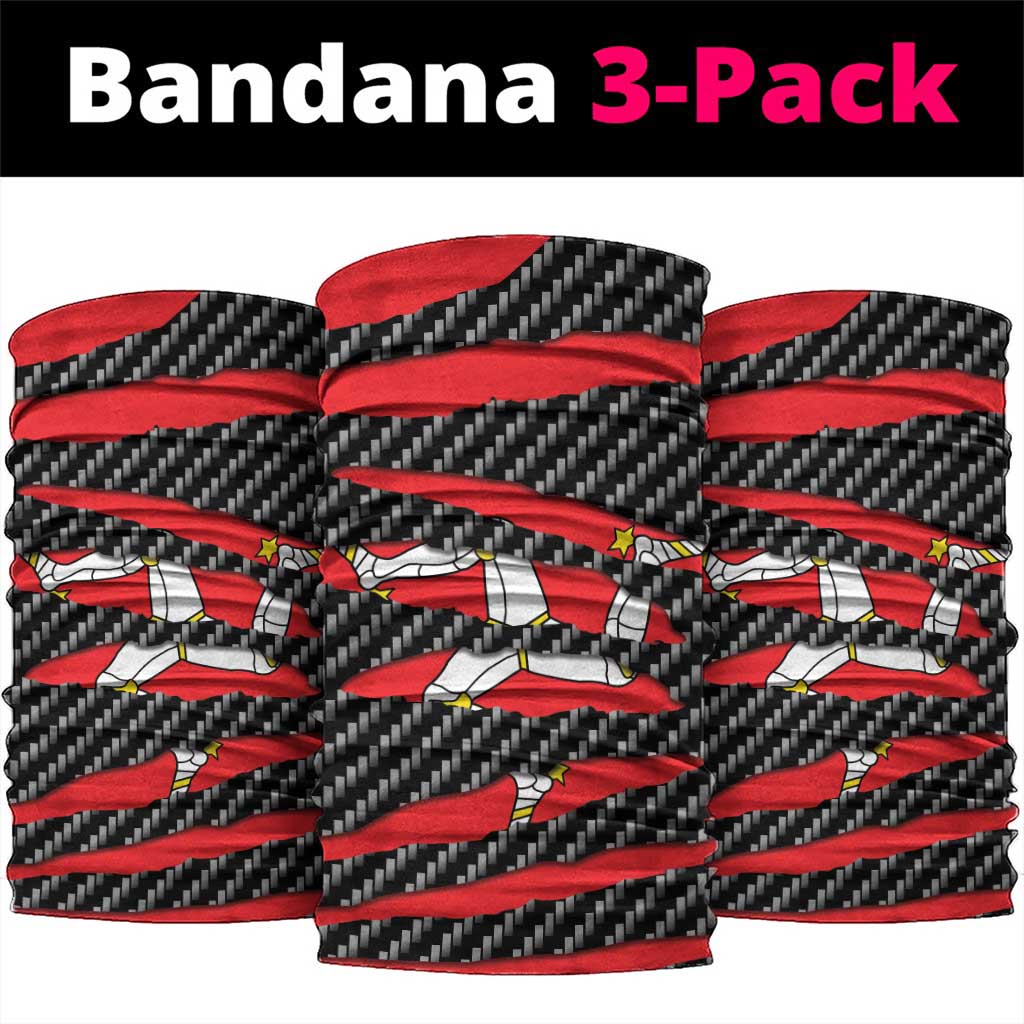 Isle of Man Beast Neck Gaiter Ripped Flag Graphic - Wonder Print Shop