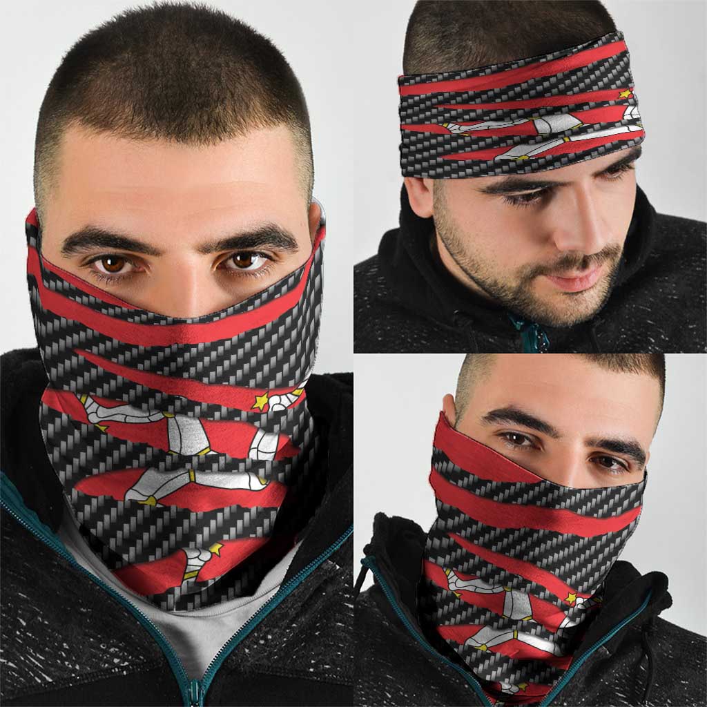 Isle of Man Beast Neck Gaiter Ripped Flag Graphic - Wonder Print Shop