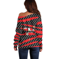 Isle of Man Beast Off Shoulder Sweater Ripped Flag Graphic - Wonder Print Shop