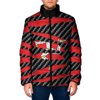 Isle of Man Beast Padded Jacket Ripped Flag Graphic - Wonder Print Shop