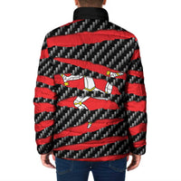 Isle of Man Beast Padded Jacket Ripped Flag Graphic - Wonder Print Shop