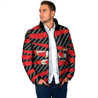 Isle of Man Beast Padded Jacket Ripped Flag Graphic - Wonder Print Shop