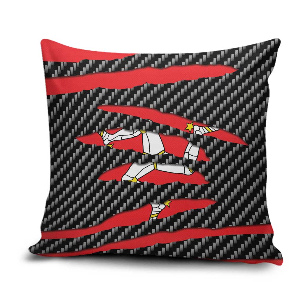 Isle of Man Beast Pillow Cover Ripped Flag Graphic - Wonder Print Shop