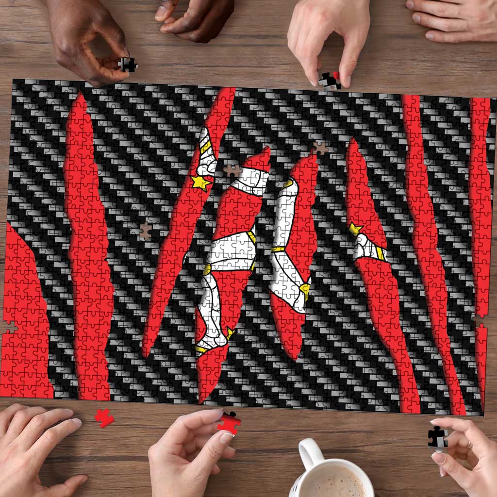 Isle of Man Beast Puzzle Ripped Flag Graphic - Wonder Print Shop