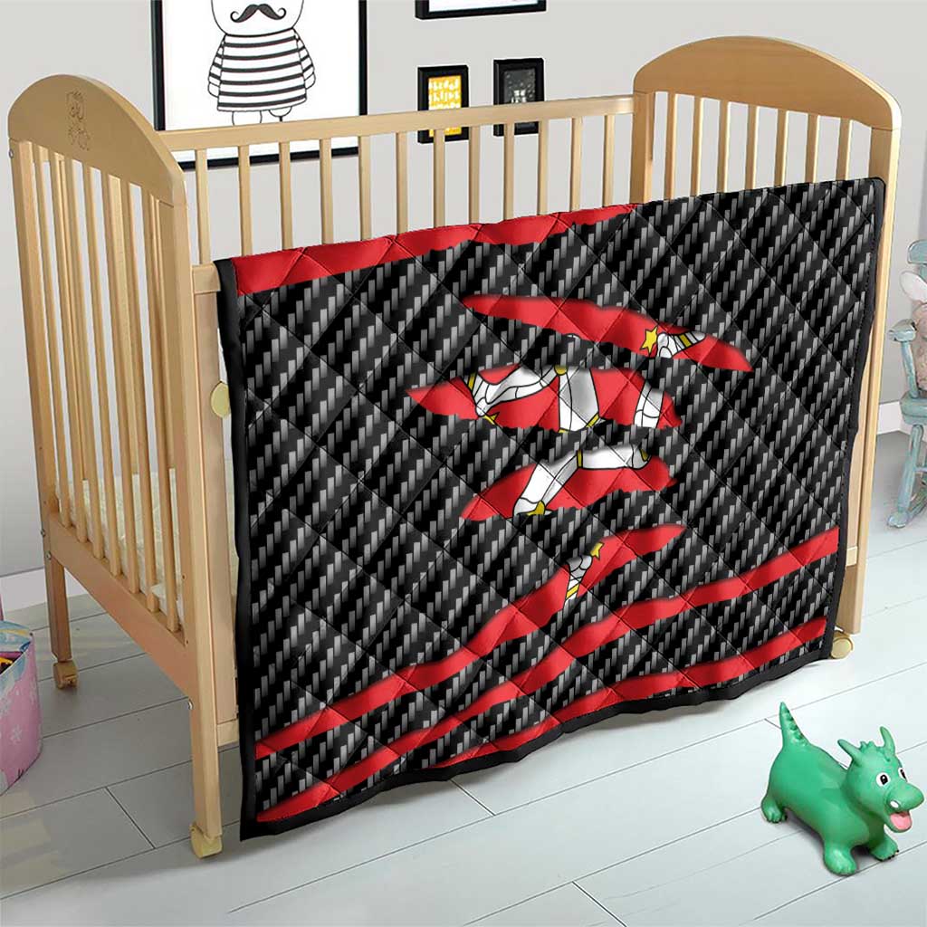 Isle of Man Beast Quilt Ripped Flag Graphic - Wonder Print Shop