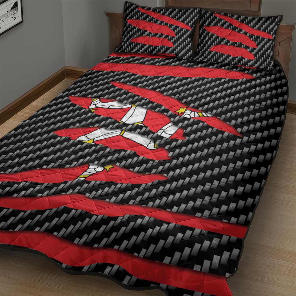 Isle of Man Beast Quilt Bed Set Ripped Flag Graphic - Wonder Print Shop