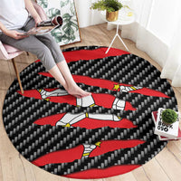 Isle of Man Beast Round Carpet Ripped Flag Graphic - Wonder Print Shop