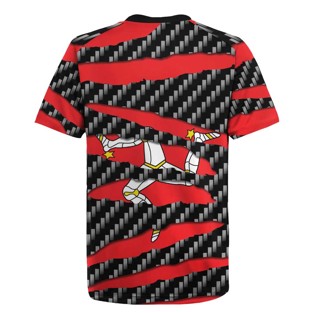 Isle of Man Beast Rugby Jersey Ripped Flag Graphic - Wonder Print Shop
