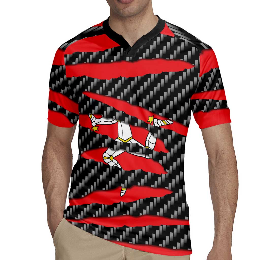 Isle of Man Beast Rugby Jersey Ripped Flag Graphic - Wonder Print Shop