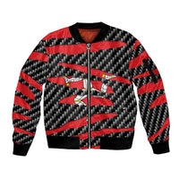 Isle of Man Beast Sleeve Zip Bomber Jacket Ripped Flag Graphic - Wonder Print Shop