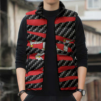 Isle of Man Beast Sleeveless Puffer Jacket Ripped Flag Graphic - Wonder Print Shop