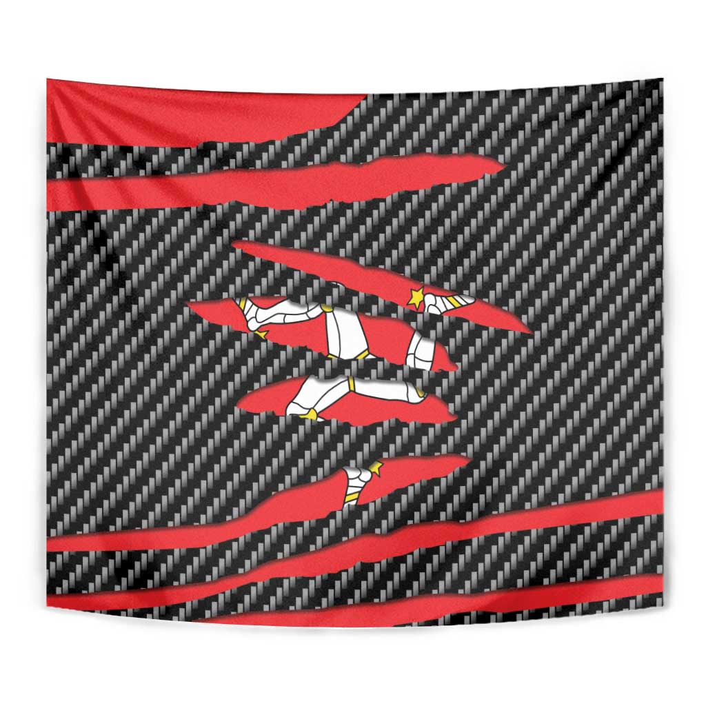 Isle of Man Beast Tapestry Ripped Flag Graphic - Wonder Print Shop