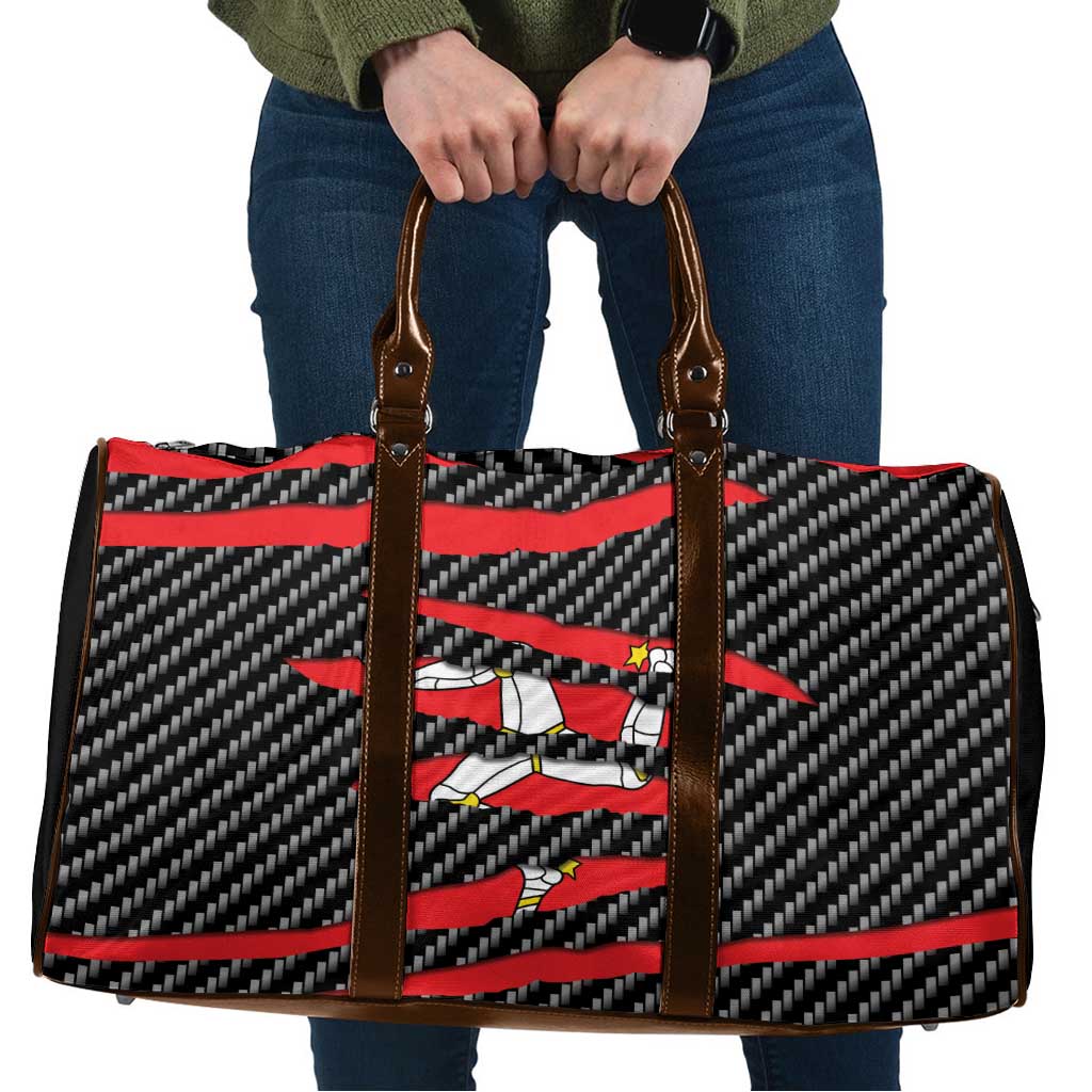 Isle of Man Beast Travel Bag Ripped Flag Graphic - Wonder Print Shop