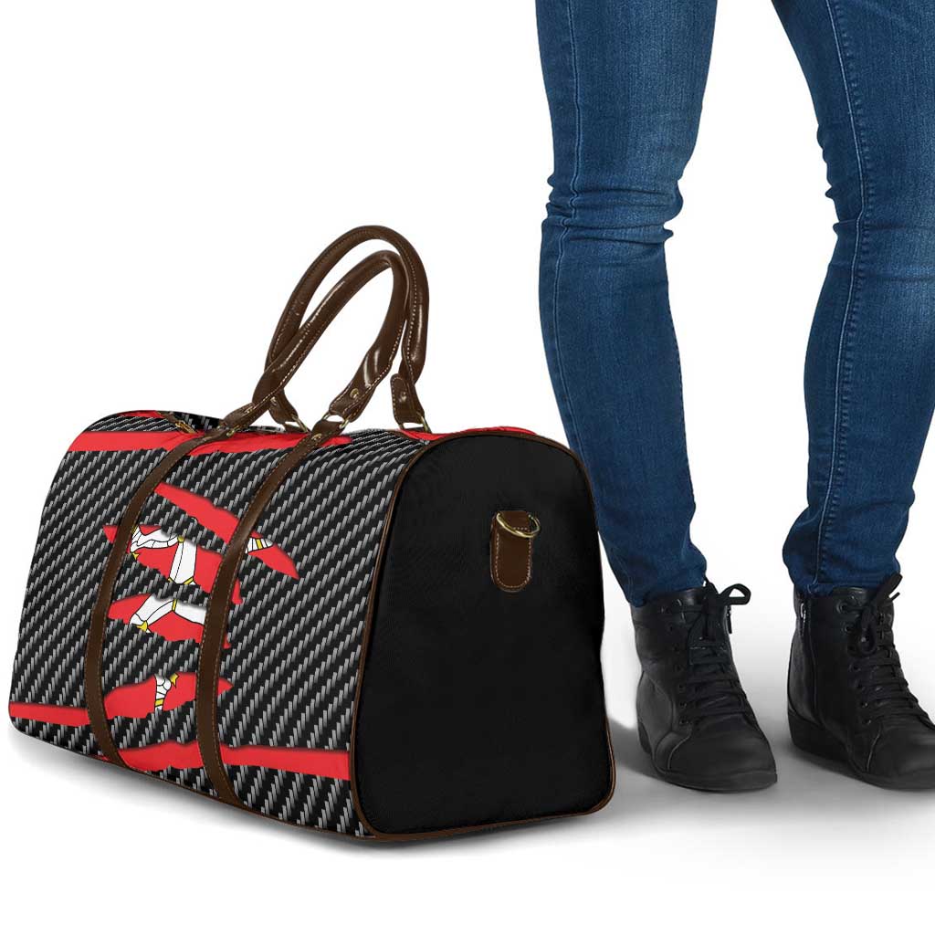 Isle of Man Beast Travel Bag Ripped Flag Graphic - Wonder Print Shop