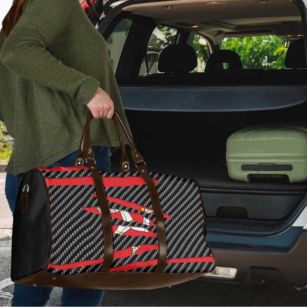 Isle of Man Beast Travel Bag Ripped Flag Graphic - Wonder Print Shop