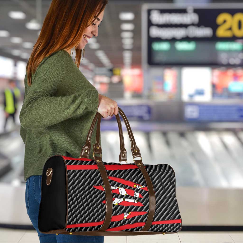 Isle of Man Beast Travel Bag Ripped Flag Graphic - Wonder Print Shop