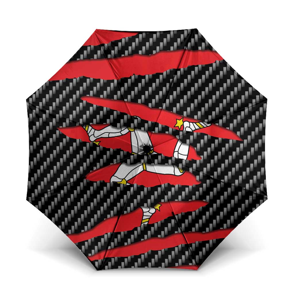 Isle of Man Beast Umbrella Ripped Flag Graphic - Wonder Print Shop