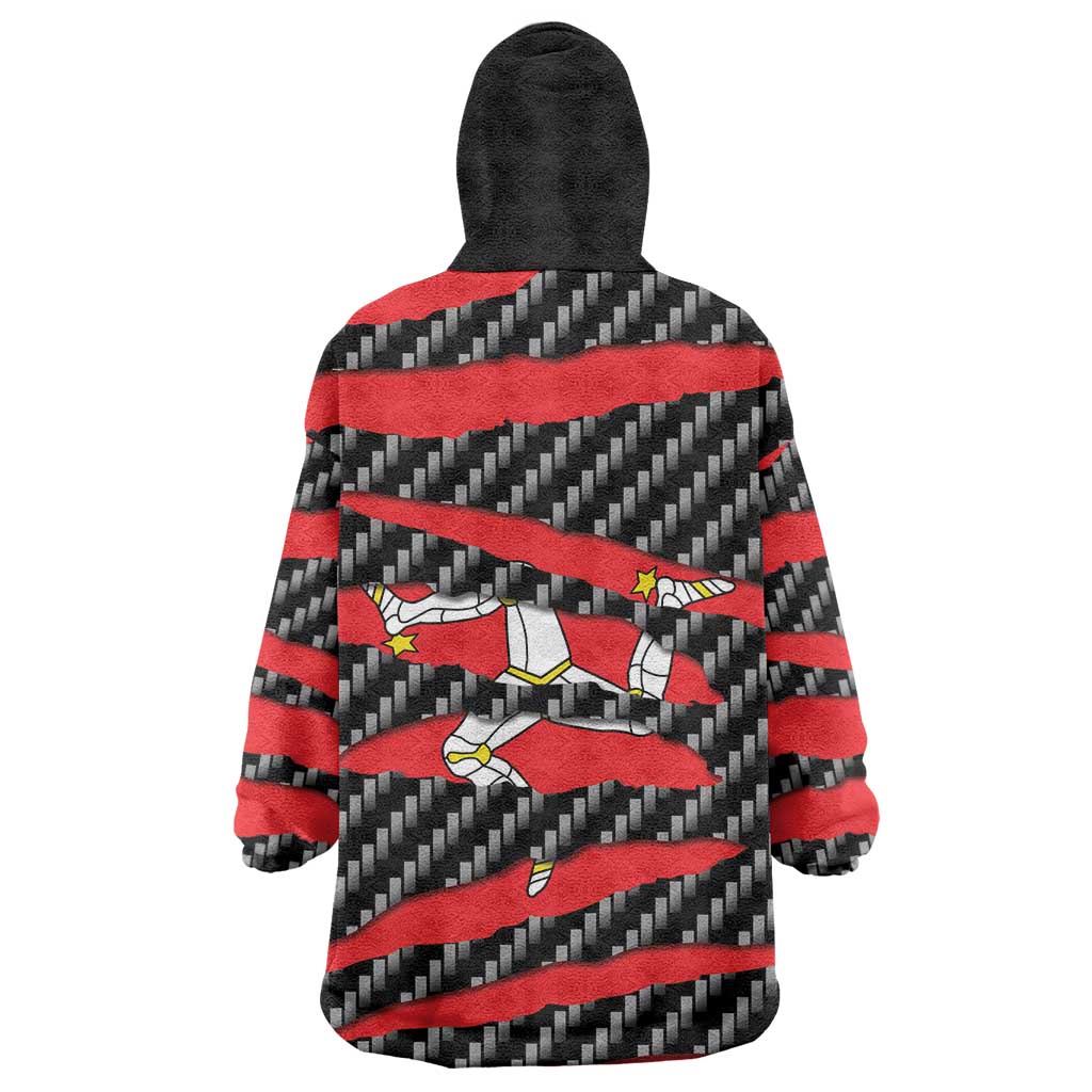 Isle of Man Beast Wearable Blanket Hoodie Ripped Flag Graphic - Wonder Print Shop