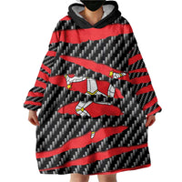 Isle of Man Beast Wearable Blanket Hoodie Ripped Flag Graphic - Wonder Print Shop