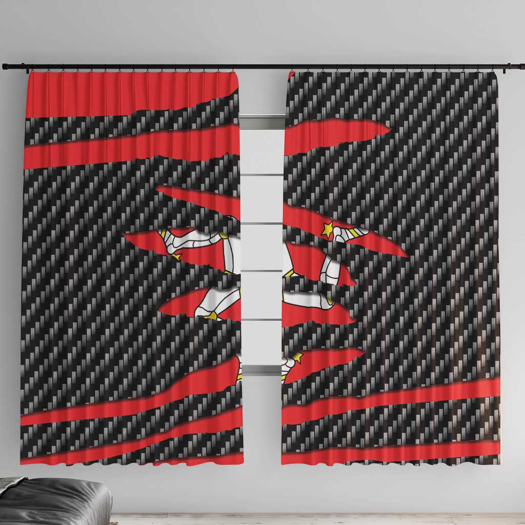 Isle of Man Beast Window Curtain Ripped Flag Graphic - Wonder Print Shop