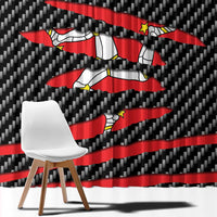 Isle of Man Beast Window Curtain Ripped Flag Graphic - Wonder Print Shop