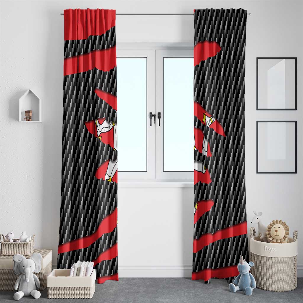 Isle of Man Beast Window Curtain Ripped Flag Graphic - Wonder Print Shop