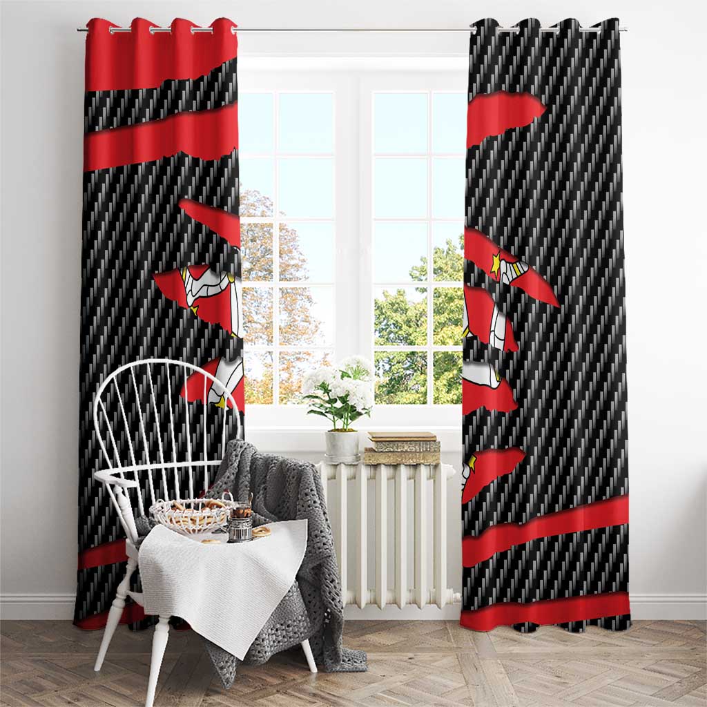 Isle of Man Beast Window Curtain Ripped Flag Graphic - Wonder Print Shop