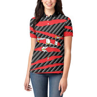 Isle of Man Beast Women Polo Shirt Ripped Flag Graphic - Wonder Print Shop