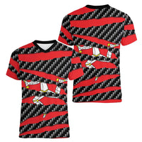 Isle of Man Beast Women V-Neck T-Shirt Ripped Flag Graphic - Wonder Print Shop