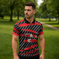Isle of Man Beast Zipper Polo Shirt Ripped Flag Graphic - Wonder Print Shop