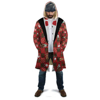 Christmas Patchwork Fake Tuxedo Cloak Santa and Reindeer Red Plaid Style - Wonder Print Shop