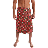 Christmas Patchwork Fake Tuxedo Lavalava Santa and Reindeer Red Plaid Style - Wonder Print Shop