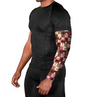 Christmas Patchwork Fake Tuxedo Arm Sleeves Santa and Reindeer Pink Plaid Style - Wonder Print Shop