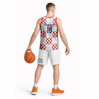 Custom World Football 2026 Croatia Basketball Jersey Hrvatska Checkerboard Style - Wonder Print Shop