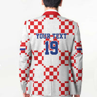 Custom World Football 2026 Croatia Blazer Hrvatska Checkerboard Style - Wonder Print Shop
