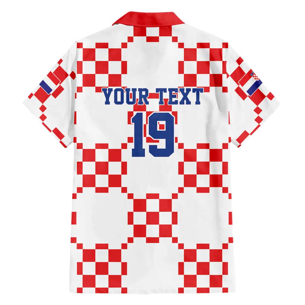 Custom World Football 2026 Croatia Hawaiian Shirt Hrvatska Checkerboard Style - Wonder Print Shop