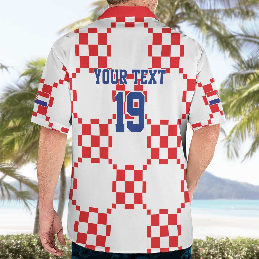 Custom World Football 2026 Croatia Hawaiian Shirt Hrvatska Checkerboard Style - Wonder Print Shop