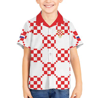Custom World Football 2026 Croatia Hawaiian Shirt Hrvatska Checkerboard Style - Wonder Print Shop