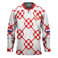 Custom World Football 2026 Croatia Hockey Jersey Hrvatska Checkerboard Style - Wonder Print Shop