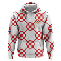 Custom World Football 2026 Croatia Hoodie Hrvatska Checkerboard Style - Wonder Print Shop