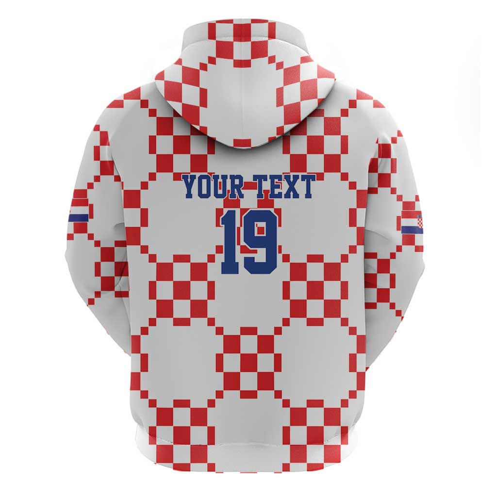 Custom World Football 2026 Croatia Hoodie Hrvatska Checkerboard Style - Wonder Print Shop