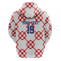 Custom World Football 2026 Croatia Hoodie Hrvatska Checkerboard Style - Wonder Print Shop
