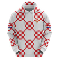 Custom World Football 2026 Croatia Hoodie Hrvatska Checkerboard Style - Wonder Print Shop