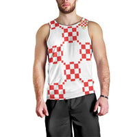Custom World Football 2026 Croatia Men Tank Top Hrvatska Checkerboard Style - Wonder Print Shop